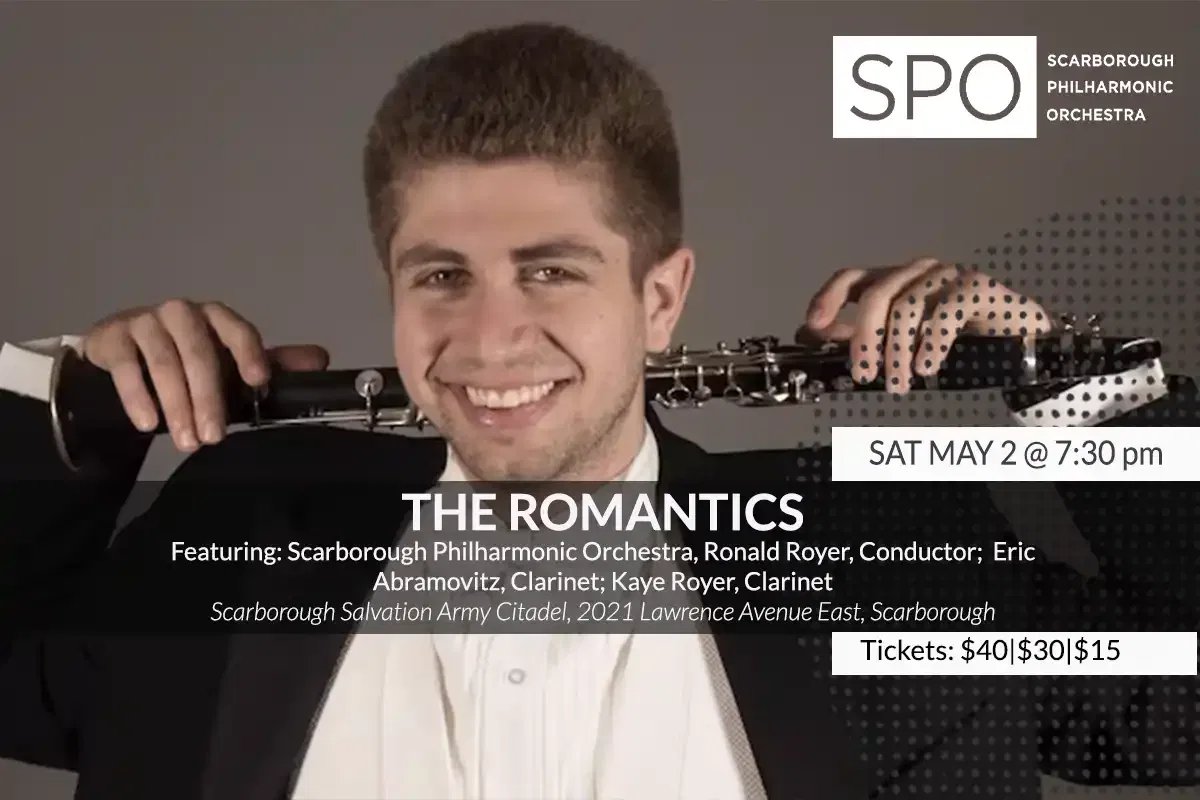 Banner graphic for SPO's May 2, 2026 Concert featuring Eric Abramovitz